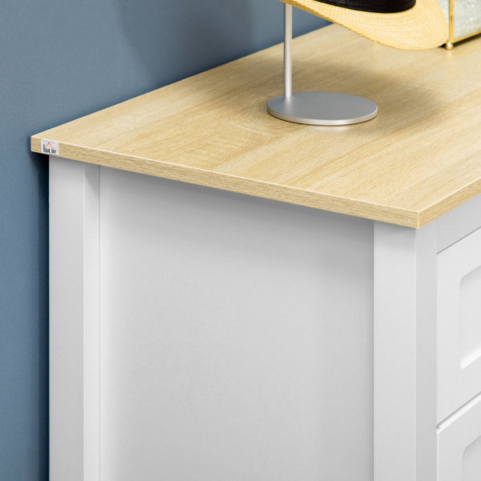 HOMCOM Buffet de rangement de cuisine avec tiroir, etagere reglable, blanc