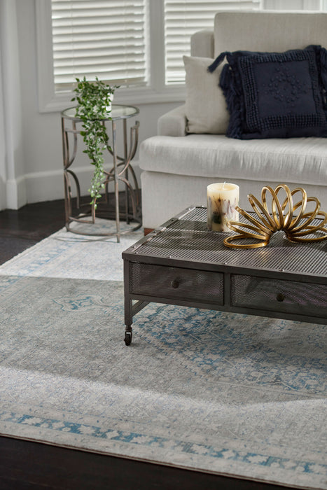 Tapis Traditionnel Lucia 8'0\" x 10'0\" en Bleu