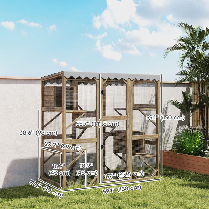 Catio Outdoor Cat Enclosure With Window Access