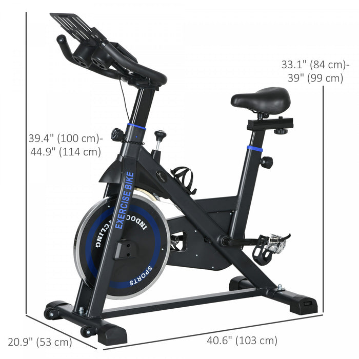 Soozier Velo Stationnaire Vertical Ajustable avec Affichage LCD, Noir