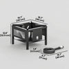 Outsunny Camping Stove, 65000 BTU High Pressure Propane Stove Outdoor Burner with Detachable Burner and Metal Frame for Outdoor Cooking, Includes Regulator and Hose, Black