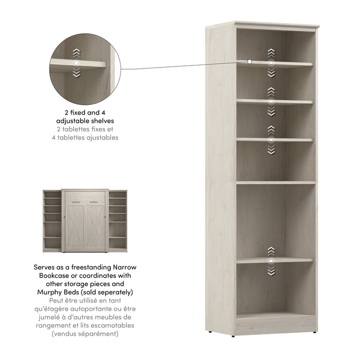 Organisateur de garde-robe Key West de Bestar de 25 po (L) - blanc chêne lin