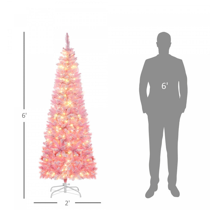 Homcom Arbre De Noel Artificiel Floque De Neige De 6 Pieds