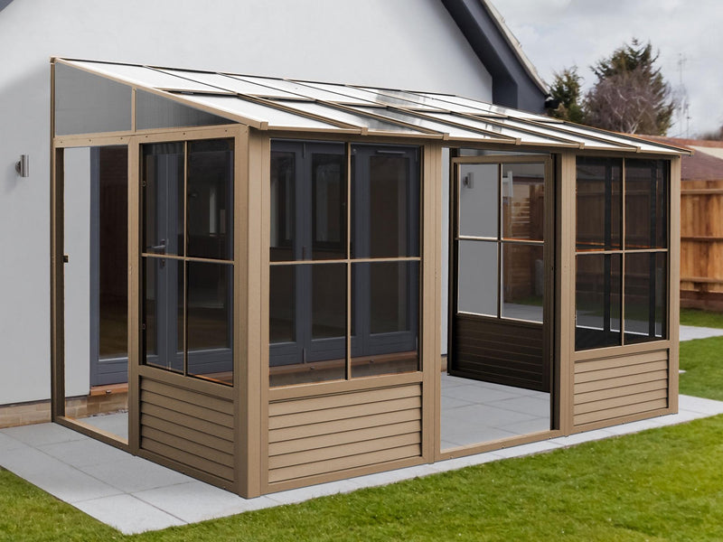 Gazebo Penguin Florence - Solarium mural 8x12 Toit de polycarbonate 