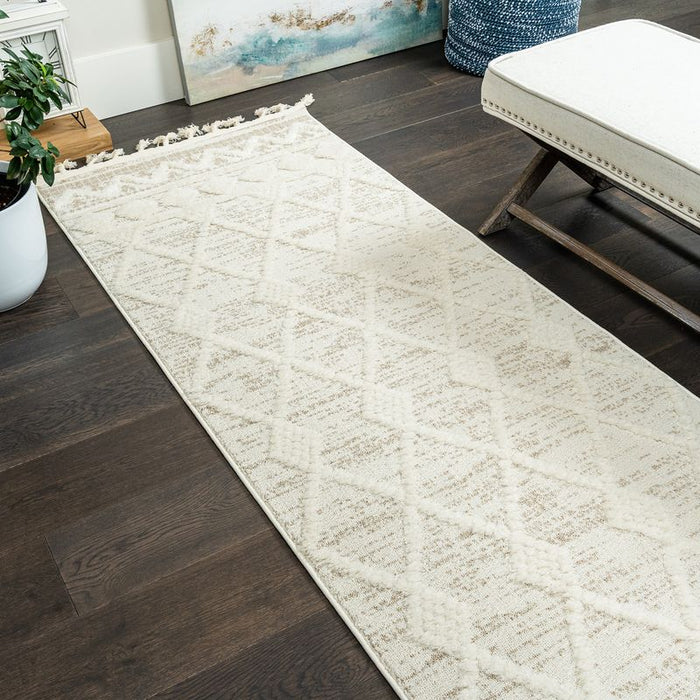 Carpette à poil long Quinto Rhombus - 2 pi 7 po x 8 pi