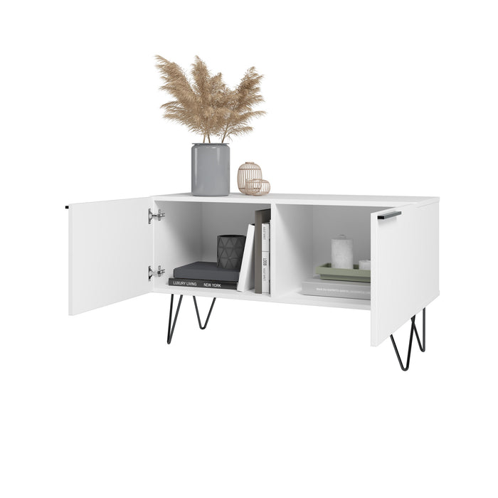 Armoire décorative Beekman de Manhattan Comfort avec 2 tablettes - blanche