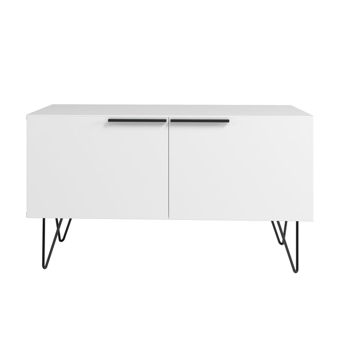 Armoire décorative Beekman de Manhattan Comfort avec 2 tablettes - blanche