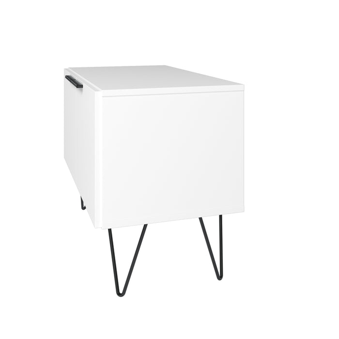 Armoire décorative Beekman de Manhattan Comfort avec 2 tablettes - blanche