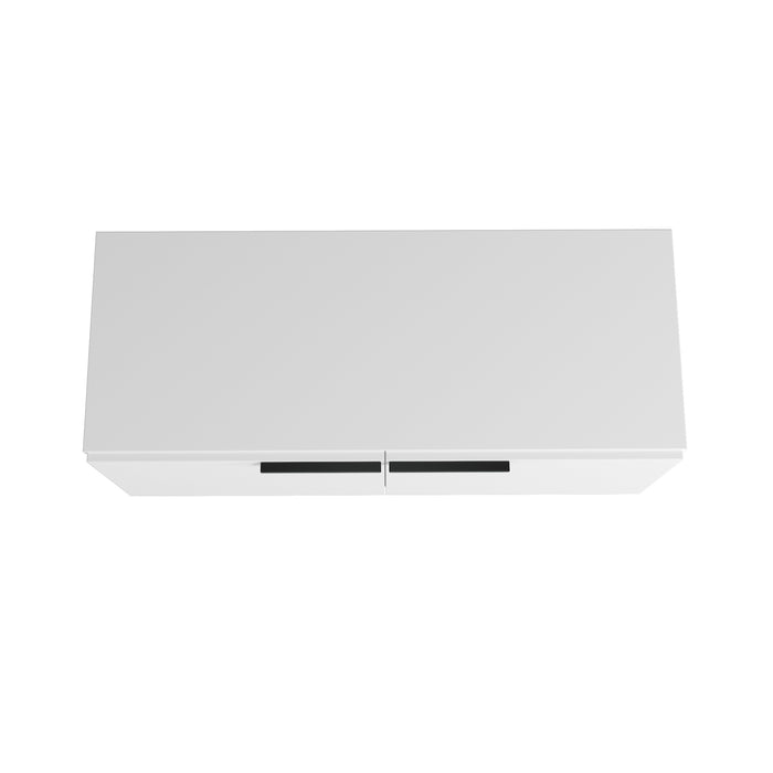 Armoire décorative Beekman de Manhattan Comfort avec 2 tablettes - blanche