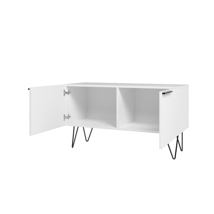 Armoire décorative Beekman de Manhattan Comfort avec 2 tablettes - blanche