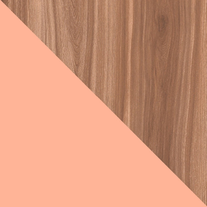 Armoire bibliothèque étroite Beekman de Manhattan Comfort de 17,51 po avec 5 tablettes - brune et rose