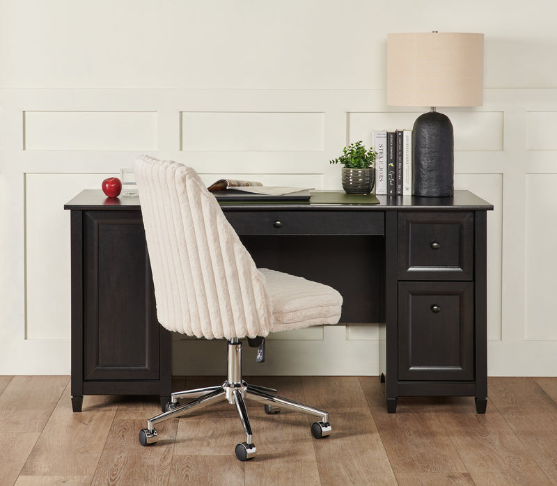 Bureau d’ordinateur Edge Water de 59 po à 3 tiroirs avec armoire - noir Estate