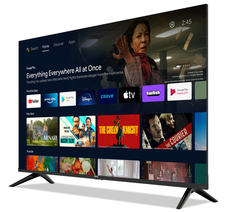 Téléviseur intelligent NTC HD 1080p de 40 po avec AndroidTVMC