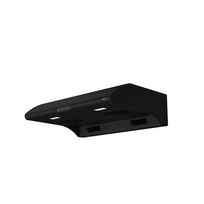 Hotte de cuisinière sous l’armoire Typhoon de Zephyr de 30 po - noir - AK2100CB