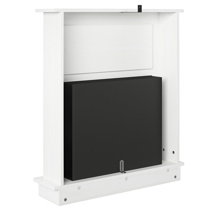 Foyer électrique Ellsworth d’Ameriwood Home avec manteau - blanc