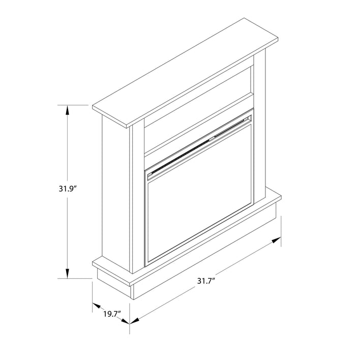 Foyer électrique Ellsworth d’Ameriwood Home avec manteau - blanc
