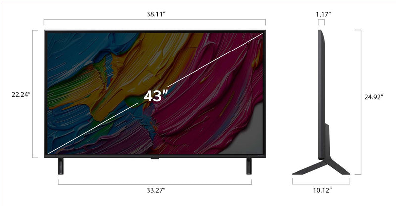 Téléviseur intelligent QNED LG QNED80 UHD 4K de 43 po avec webOS (43QNED80AUA.ACC) - modèle 2025