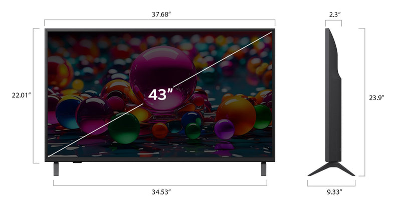 Téléviseur intelligent LG UA77 UHD 4K de 43 po avec webOS (43UA7700PUB.ACCQ) - modèle 2025