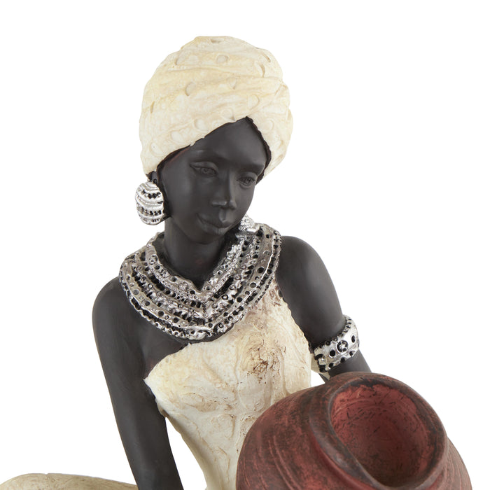 Figurine africaine de 10 po en polystyrène