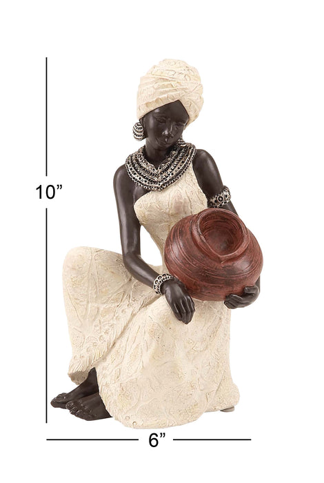 Figurine africaine de 10 po en polystyrène