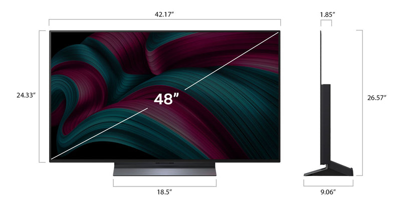 Téléviseur intelligent DELO evo LG C5 UHD 4K de 48 po avec IA et webOS (OLED48C5PUA.ACC) - modèle 2025