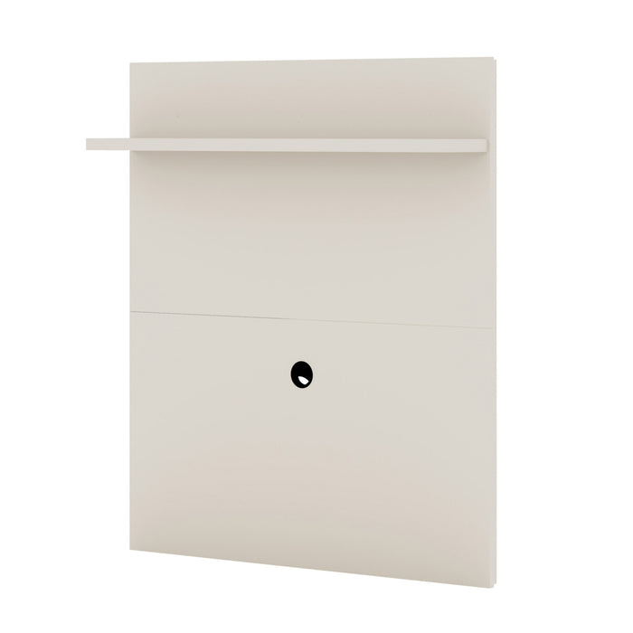 Panneau pour téléviseur Tribeca de Manhattan Comfort de 35,43 po de style moderne du milieu du 20e siècle avec tablette décorative en hauteur - blanc cassé