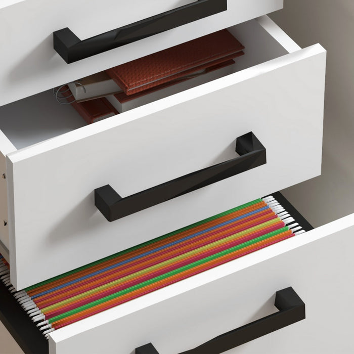 Homcom Classeur A 3 Tiroirs Avec Barre Pour Lettre Format A4
