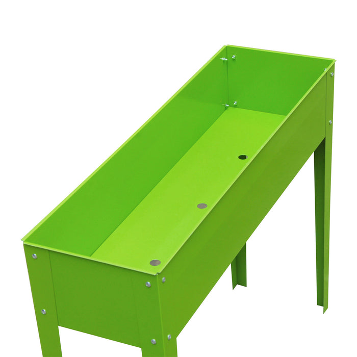 Outsunny 39 \"x 12\" X 34\" Lit De Jardin Sureleve Kit De Plantes De Parterre De Fleurs De Jardin Sureleve Boite A Herbes Vegetales Avec 3 Trous, Vert