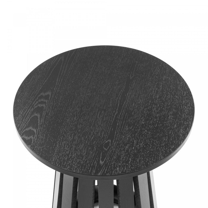 Table d’appoint Layla style scandinave moderne en noir – Lot de 2