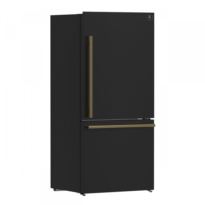 Refrigerateur Milano Espresso de 31 po avec congelateur inferieur, noir, 17,2 pi³ – FFFFD1785-31BLK