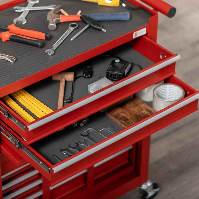 Durhand Organisateur D'outils Roulant Verrouillable A 6 Tiroirs