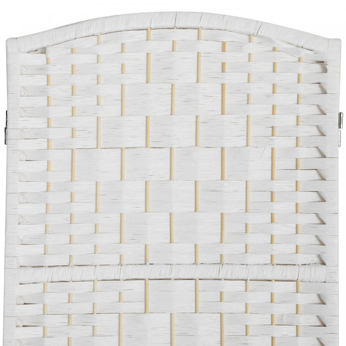 HOMCOM Paravent pliable a 4 panneaux pour intimite et decoration interieure