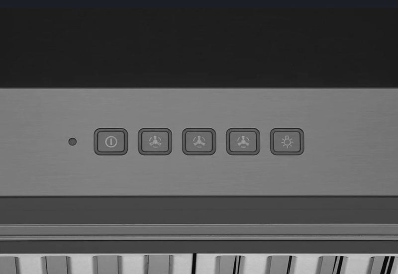 Hotte de cuisinière murale Hauslane de 30 po en acier inoxydable noir - WM-590BSS-30