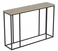  Console de 47 po - taupe foncé avec métal noir
