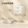 HOMCOM Modern Floating Nightstand Set of 2, Bedside Table, White