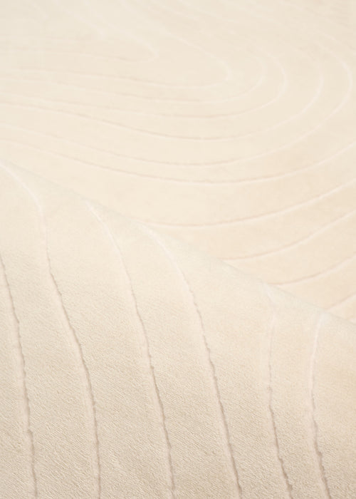 Tapis Lavable/Contemporain Somos 1'10\" x 6'0\" en Creme