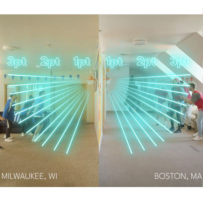 Console de jeu Huupe Smart Mini avec panier de basketball