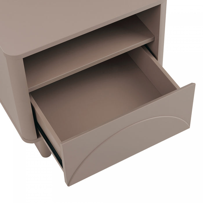 Table de nuit Ella Modern 20\" en moka (1 tiroir)