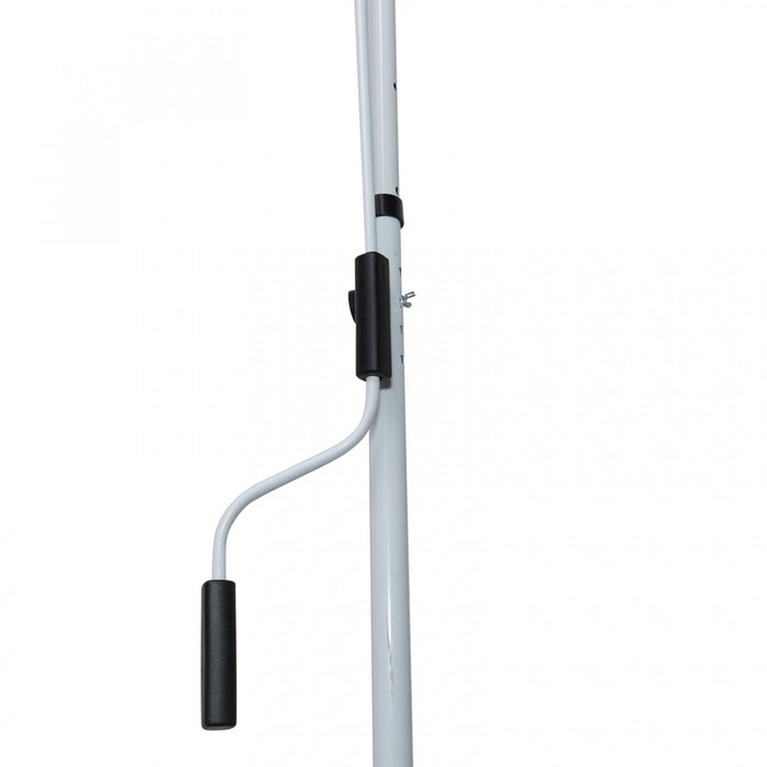Store Banne Manuel Retractable 2l X 1,5l X 1,7-2,8h M Inclinaison Reglable Installation Rapide Metal Alu Polyester Gris