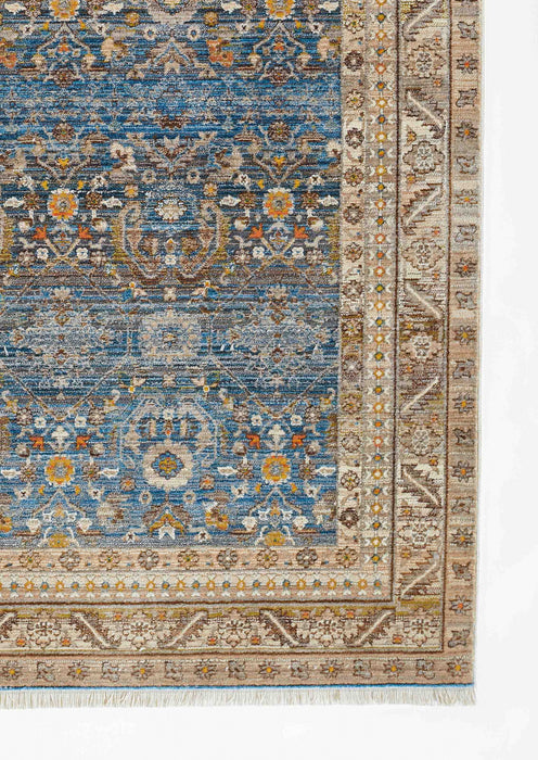 Tapis Traditionnel Gianna 2'6\" x 8'0\" en Bleu