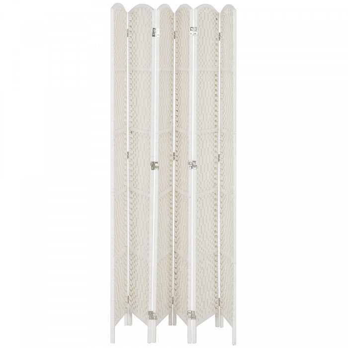 HOMCOM Paravent 6 Panneaux Pliable pour Interieur et Decoration de Maison