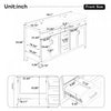 Dune 59 Inch Double Sink Bathroom Vanity with Resin Sinks and 4 Drawers, White | Dune Meuble-Lavabo Double 59 po avec Vasques en Resine et 4 Tiroirs, Blanc