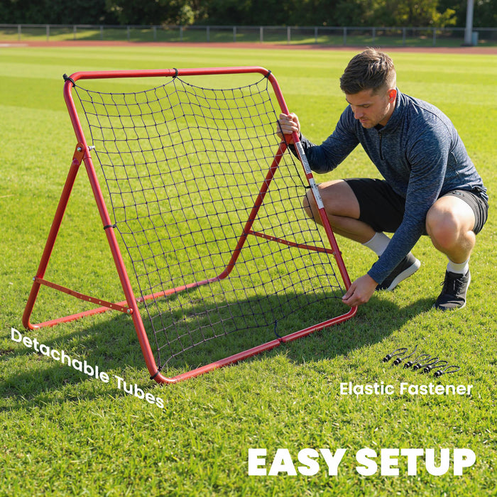 Filet de Rebond pour Football Soozier, Filet de Rebond avec 5 Angles Reglables