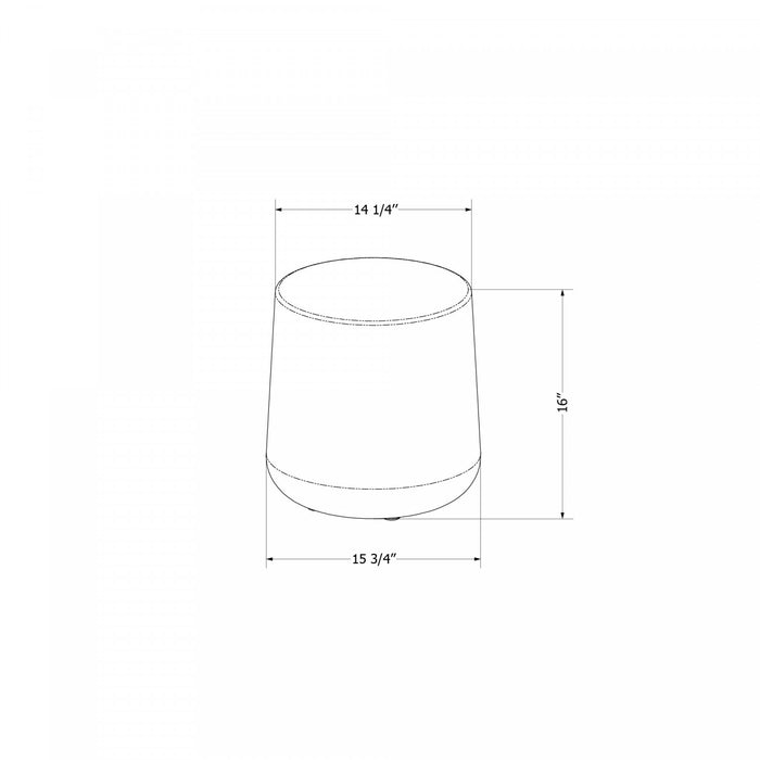 Table de fauteuil ronde Dalya pour la terrasse - Terra Cotta