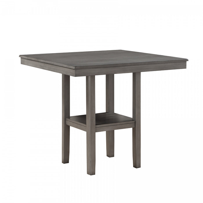 Ensemble De Salle A Manger A Hauteur De Comptoir Mosse Gris, 5 Pieces