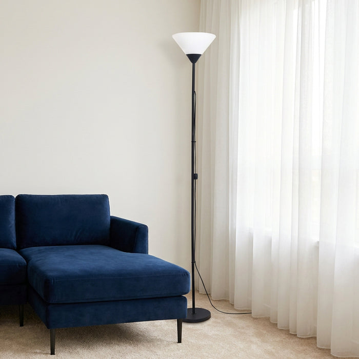 Klara Lampadaire torchiere a 1 lumiere, Onyx, 70 po H