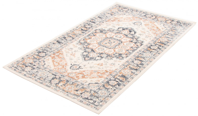 Carpette Heriza ivoire - 8 pi 0 po x 10 pi 0 po  