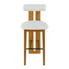 Sophia Indoor Modern Rubberwood Bar Stool Set of 2 with Supportive Backrest,Ivory&Walnut | Sophia – Lot de 2 tabourets de bar modernes d’interieur en bois d’hevea avec dossier de soutien, couleur ivoire et noyer