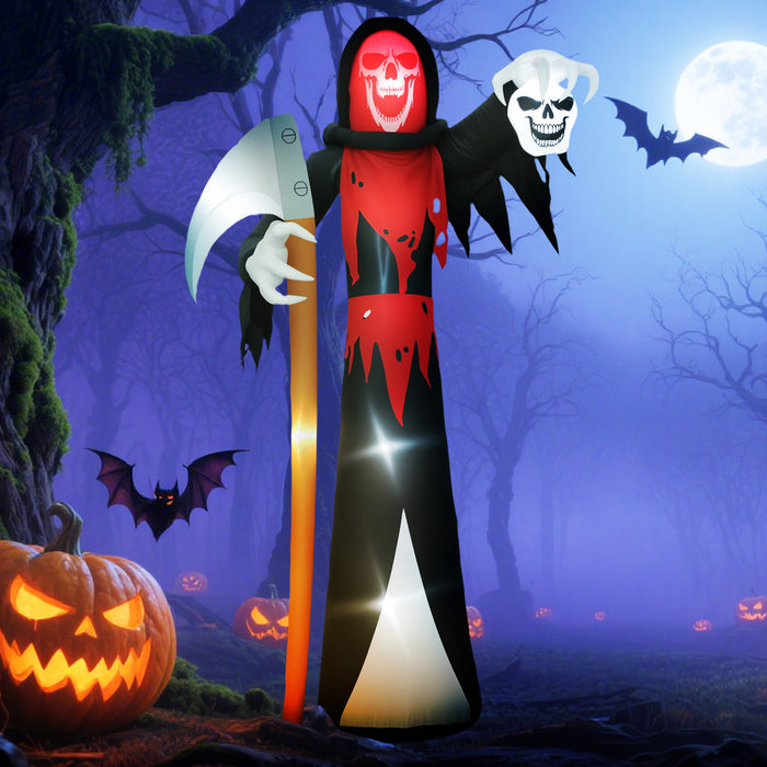 Outsunny Faucheuse Gonflable Halloween 12 Pi, Decoration Exterieure
