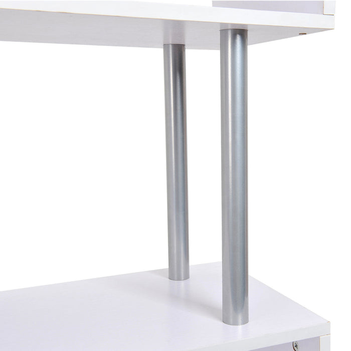 HOMCOM Bibliotheque 5 Niveaux Forme Z Metal Presentation